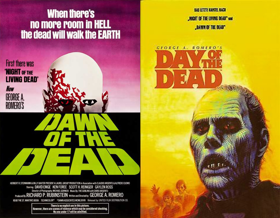 Dawn of The Dead / Day of The Dead Movie Poster